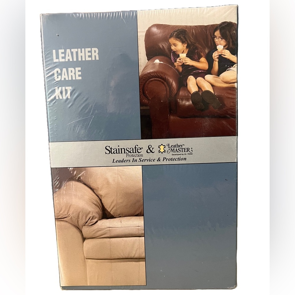 Stainsafe Leather Care Kit Leather Master Cleaner Protector Sponge Brand New